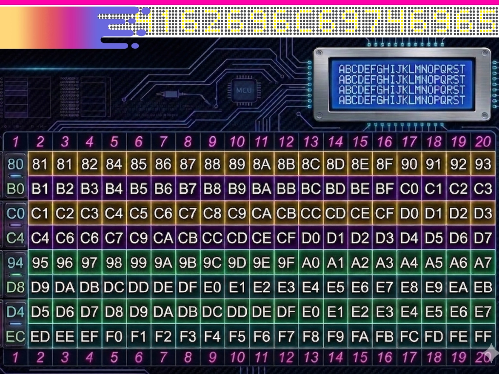 LCD & MCU RAM Mapping