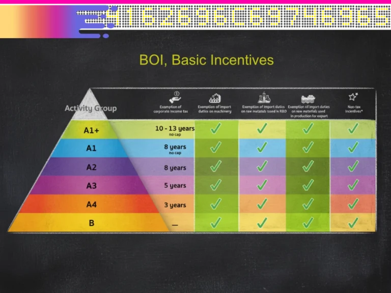 BOI, Basic Incentives